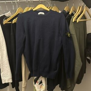 Stone island navy knit sweater